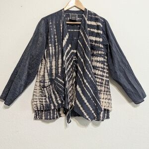 Harubella Handmade Unique Art to Wear Jacket Size Medium Hand Made shiny fabric